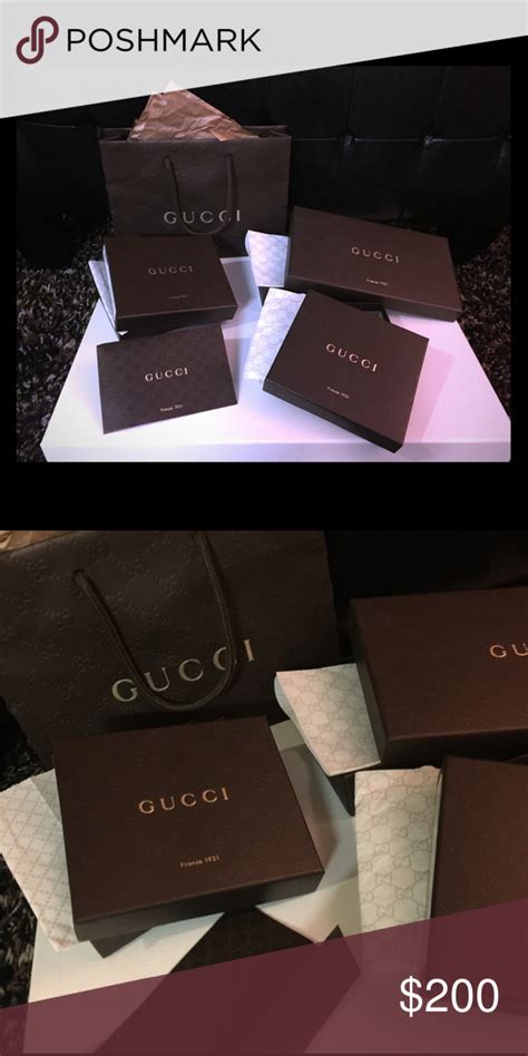 empty Gucci boxes